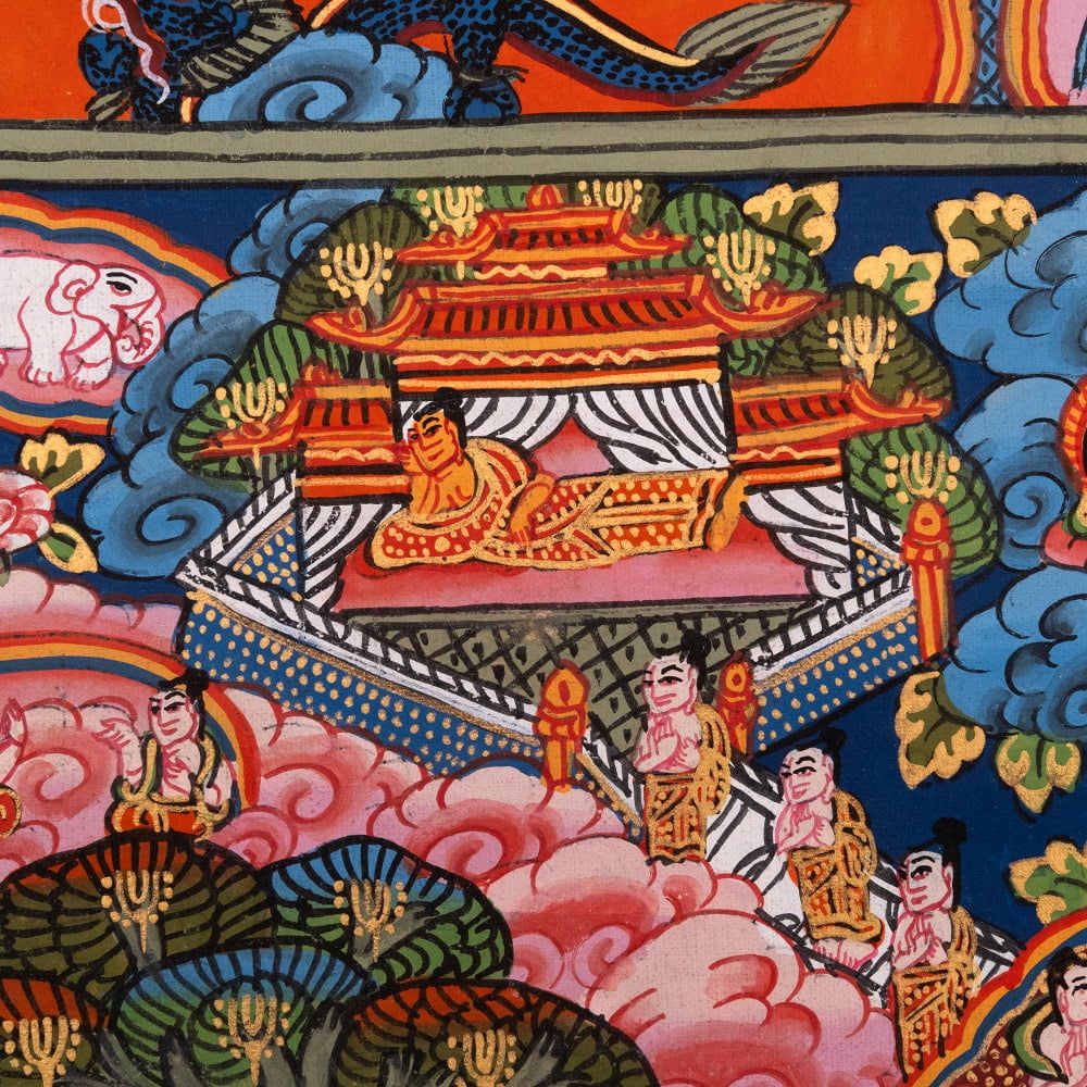 〔一点物〕タンカ - 釈迦牟尼仏曼荼羅[37cm x 31cm]2枚目の説明写真です