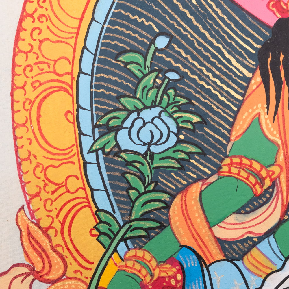 〔一点物〕タンカ - グリーンターラ[40cm x 30cm]3枚目の説明写真です