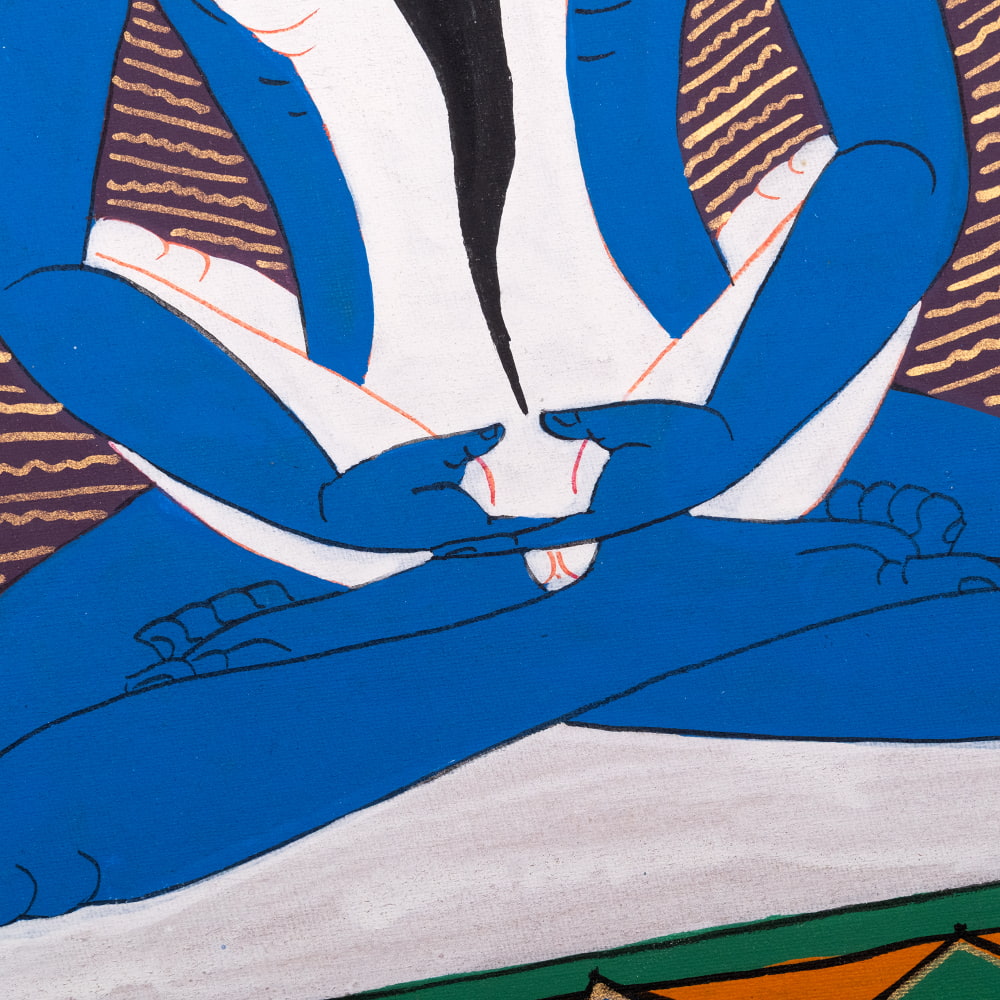 〔習作〕タンカ - 歓喜仏(ヤブユム像)[40cm x 30cm]3枚目の説明写真です