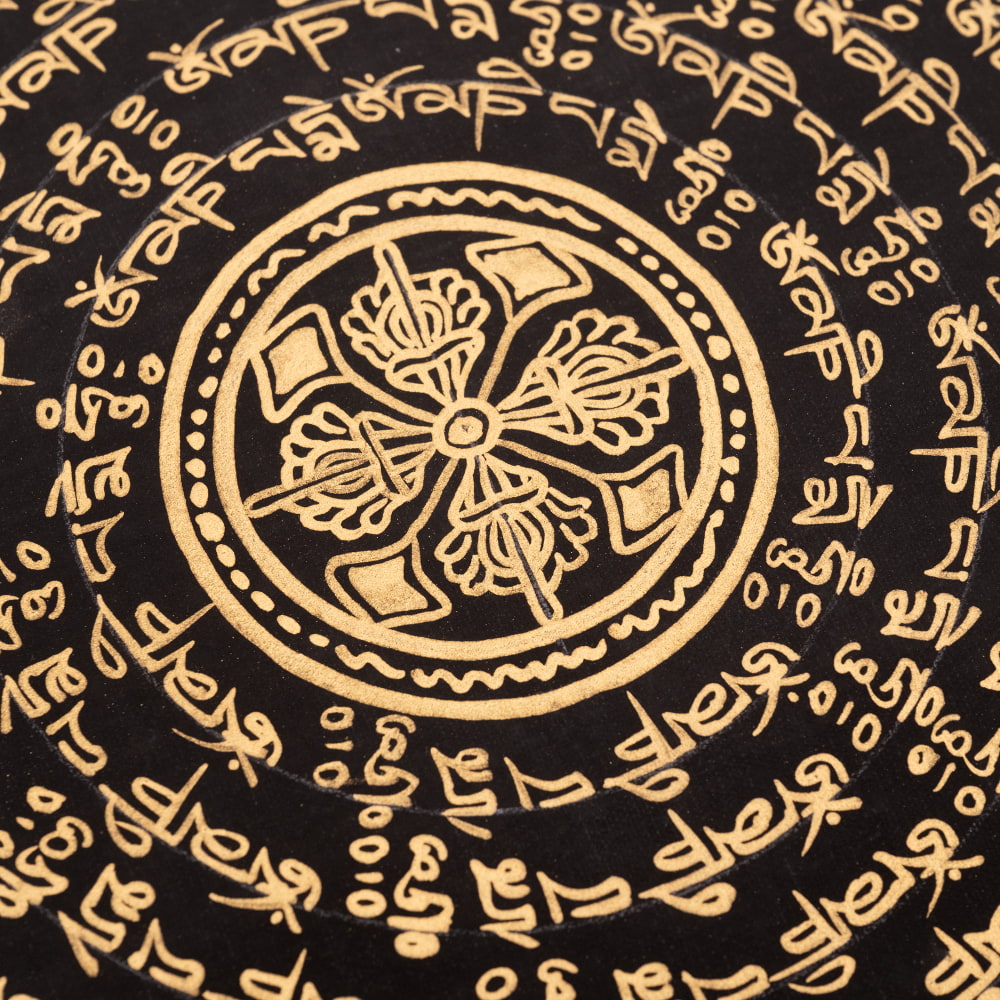 〔一点物〕タンカ - ドルジェ種子曼荼羅[56cm x 56cm]3枚目の説明写真です