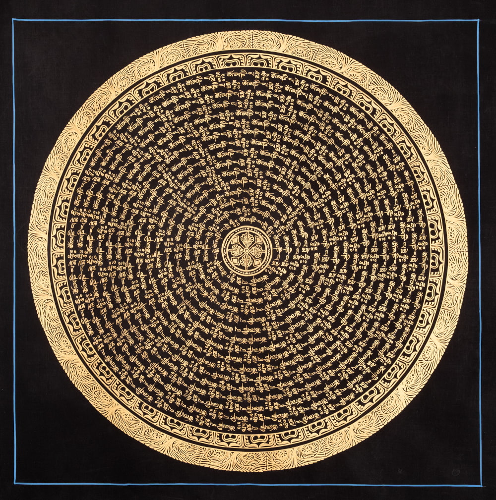 〔一点物〕タンカ - ドルジェ種子曼荼羅[56cm x 56cm]1枚目の説明写真です