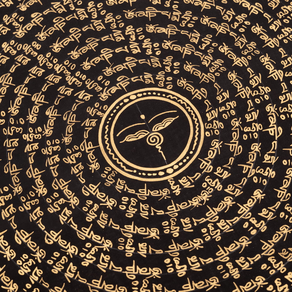 〔一点物〕タンカ - ブッダアイ種子曼荼羅[56cm x 56cm]2枚目の説明写真です