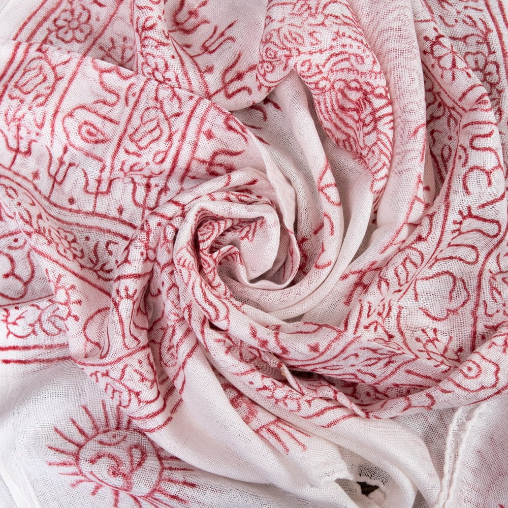 (60cm×130cm)インド ヒンドゥー教の薄ラムナミスカーフの個別写真