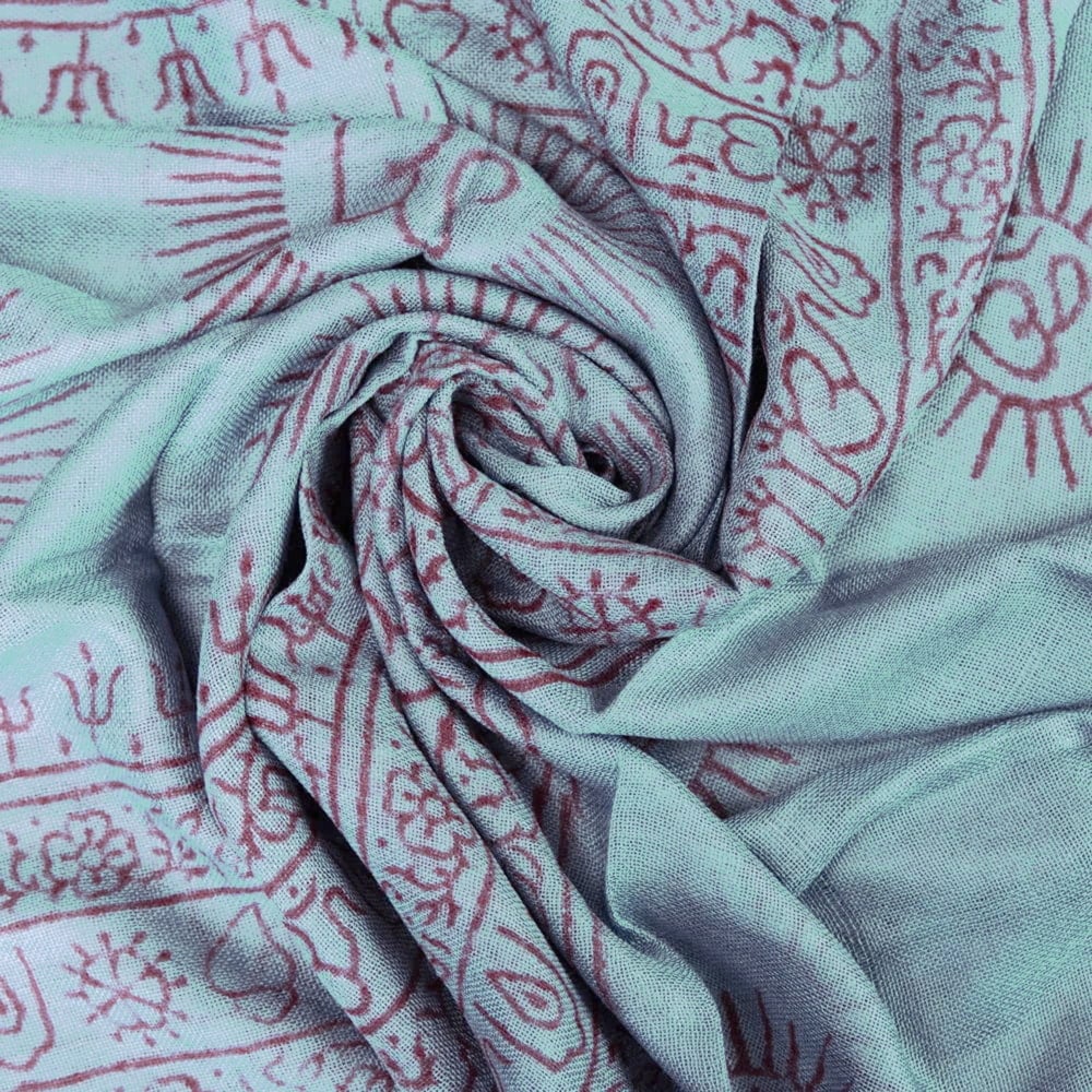 (60cm×130cm)インド ヒンドゥー教の薄ラムナミスカーフの個別写真