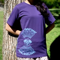 ガネーシャのひかり ウッドブロックプリントTシャツの個別写真