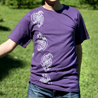 ドロップリーフ ウッドブロックプリントTシャツの個別写真