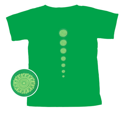 7 chakra シンプルTシャツヨガやフィットネスにの個別写真