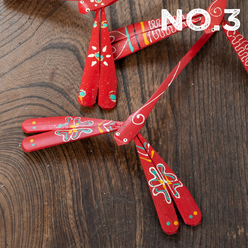 【約12cm】ベトナムの竹製トンボ【ヤジロベエ】 の個別写真