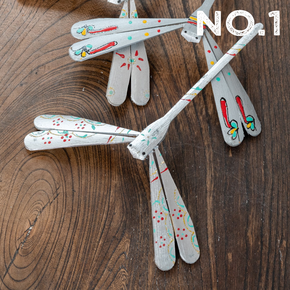 【約12cm】ベトナムの竹製トンボ【ヤジロベエ】 の個別写真