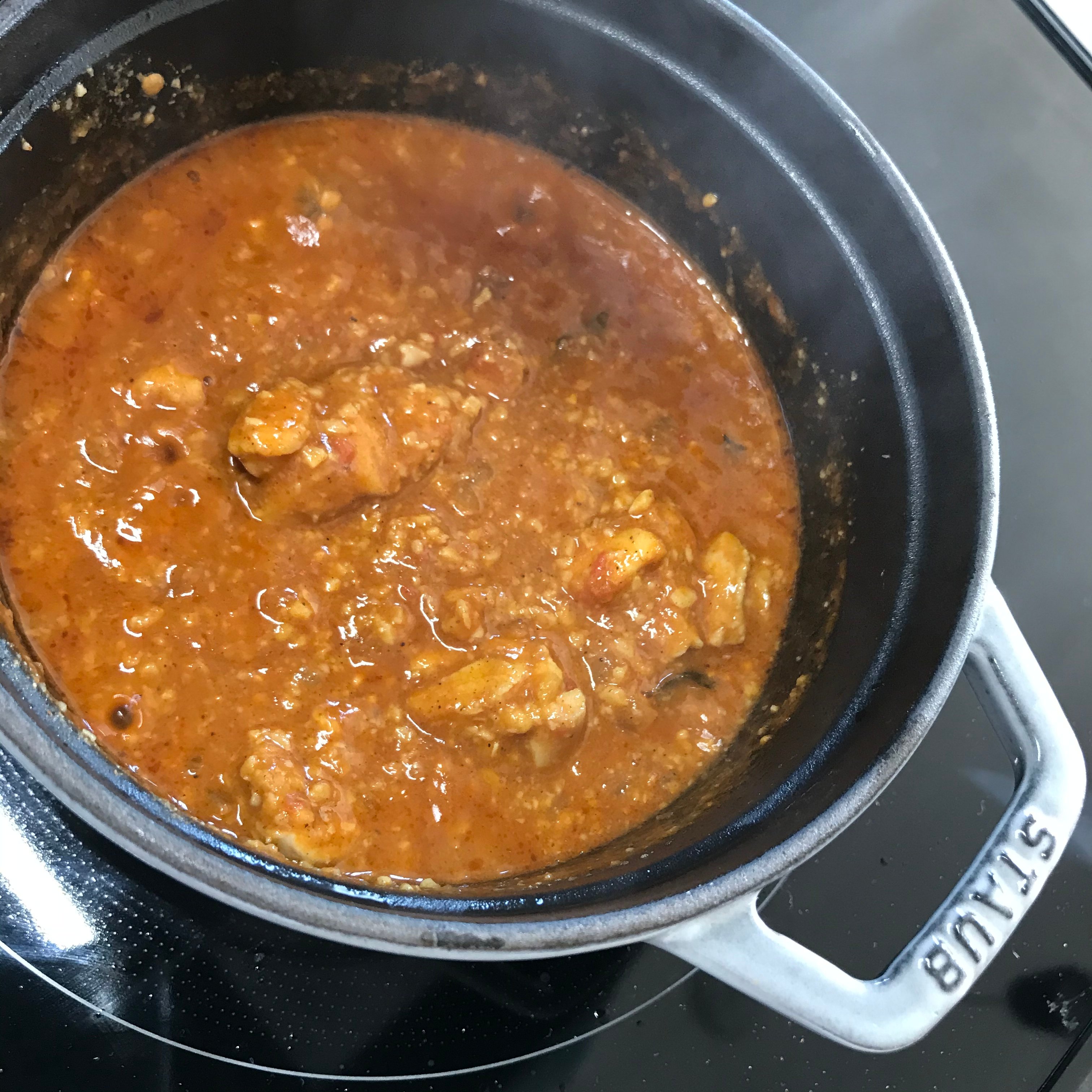 マサラティーの素でバターチキンカレー♪の写真