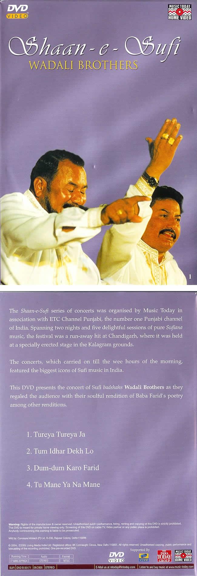 SHAAN-E-SUFI - Wadali Brothersの写真1枚目です。インド古典音楽,2006 インド映画