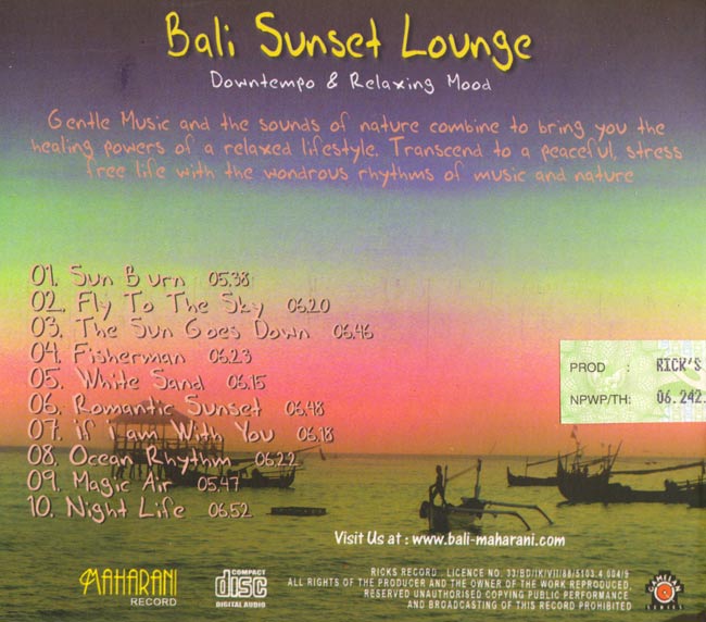 Bali Sunset Lounge Downtempo&Relaxing Mood 2 -