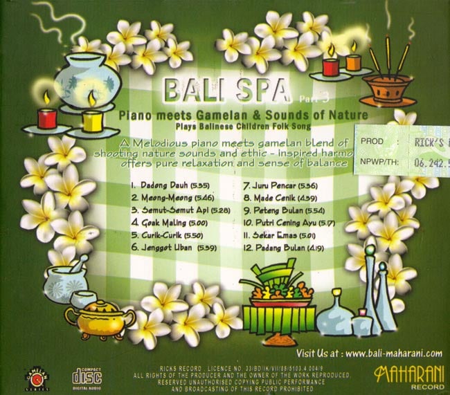 BALI SPA part3 Piano meets Gamelan and Sounds of Nature 2 -