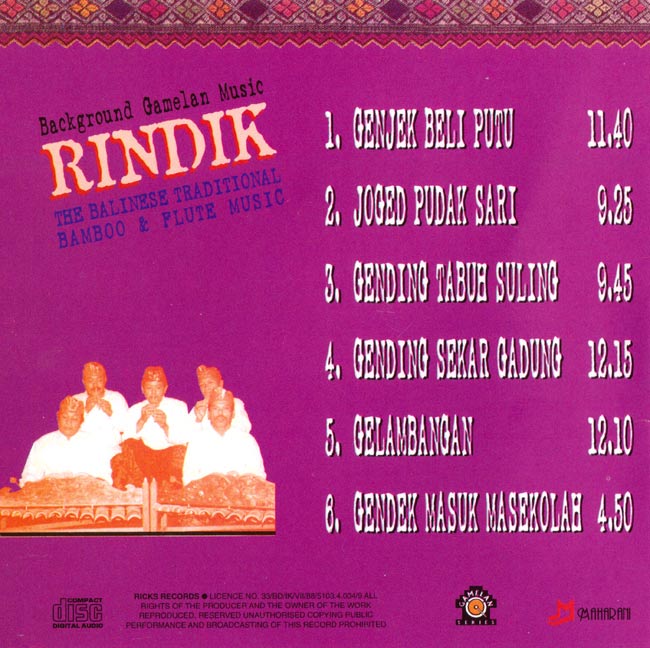 Background Gamelan Music RINDIK 2 -