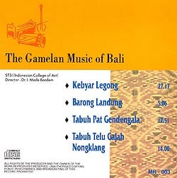 The Gamelan　MUSIC OF BALI - サブ2
