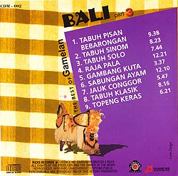 THE　BEST OF　GAMELAN BALI　Part３ - サブ2