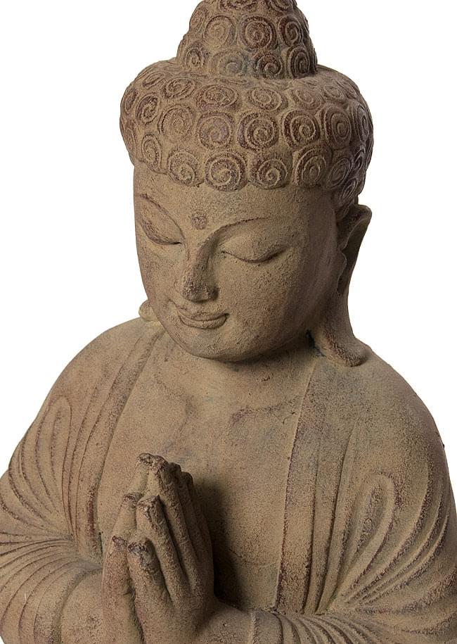 穏やかな御顔のブッダ（仏陀）大型ウォールフリーズ壁彫刻 彫像/大乗 
