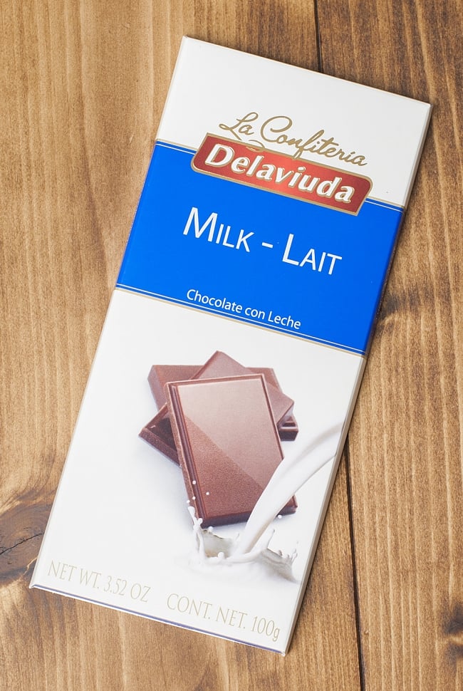 ミルクチョコレート【デラビューダ】MILK　LAITの写真1枚目です。パッケージバレンタイン,チョコ,プレゼント,ギフト