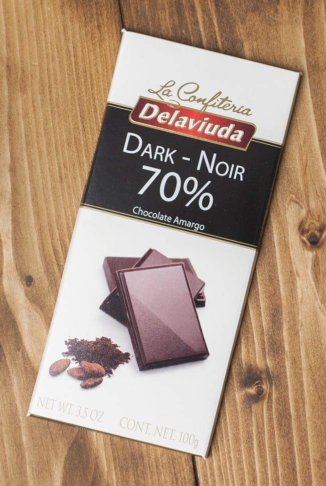 70％ダークチョコレート【デラビューダ】Dark Noirの写真1枚目です。パッケージバレンタイン,チョコ,プレゼント,ギフト