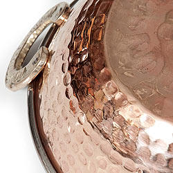 槌目銅装飾仕上げのステンレスカダイ[装飾持ち手付]サービングパン　食器・お皿〔約15.5cm〕 - サブ5