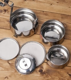 【3段】インドの弁当箱[約22cm] - サブ2