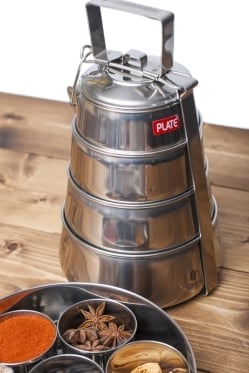 【4段】インドの弁当箱[28cm] - サブ2