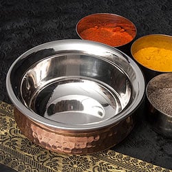 美しい槌目銅装飾仕上げ カダイ（直径：約13cm） - サブ2