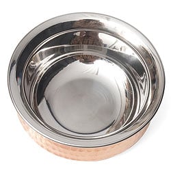 美しい槌目銅装飾仕上げ カダイ（直径：約13cm） - サブ3