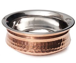 美しい槌目銅装飾仕上げ カダイ（直径：約13cm） - サブ4