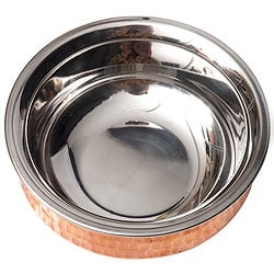 美しい槌目銅装飾仕上げ カダイ（直径：約15cm） - サブ3