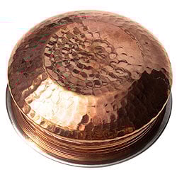 美しい槌目銅装飾仕上げ カダイ（直径：約15cm） - サブ5