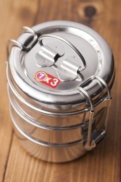 3段インド弁当箱 【直径:11cm 高さ:13.5cm】 - サブ2