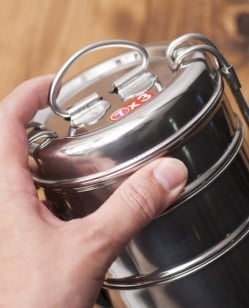 3段インド弁当箱 【直径:11cm 高さ:13.5cm】 - サブ4