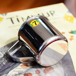 ステンレスのマグカップ [小:直径約7.3cm×高さ約7.4cm] - サブ3