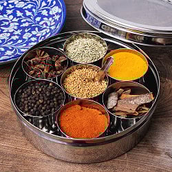 中が見える円形スパイスボックス[20.5cm]　蓋シースルータイプ　スパイスケース - サブ4