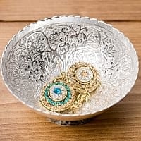 シルバーメタルの飾り皿 椀型の商品写真