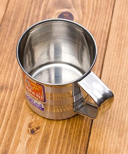 ステンレスの取手付コーヒーカップ [小:8cm×8.4cm 約500ml] - サブ2