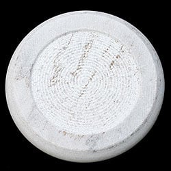 チャパティ用の台 - マーブル製[白系]［直径：約25cm、高さ：約2.5cm］ - サブ3