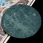 チャパティ用の台 - マーブル製[緑系]［直径約22.5cm］の商品写真