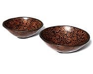バリのシナモン飾り皿　2枚セットの商品写真