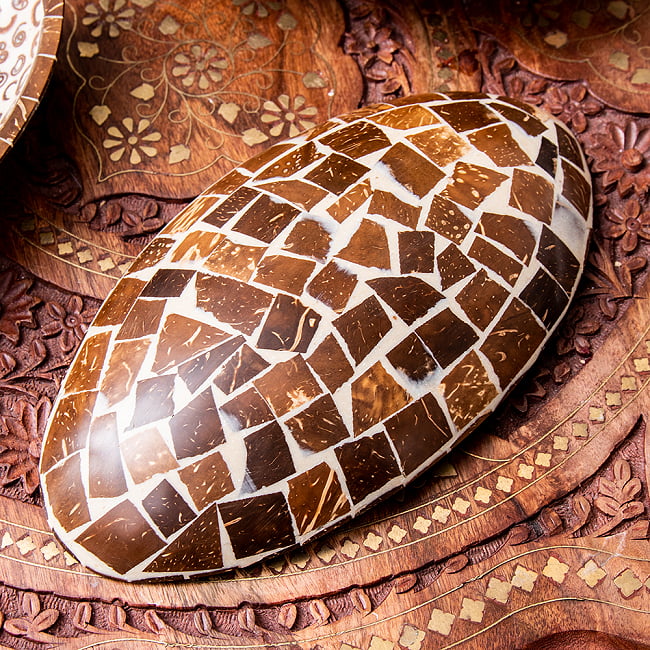 シナモンが香る飾り皿 楕円 3枚セットの商品写真 4枚目 アップにしてみました。