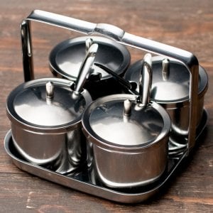 タイの薬味入れ タイの食堂でお馴染み ステンレス製