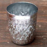 タイの飾りつきエンボス・アルミコップ(直径:7.1cm)