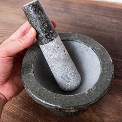 タイの石臼　クロックヒン　スパイスグラインダー〔No.6〕【直径：15.5cm程度　高さ：約10cm程度】 - サブ5