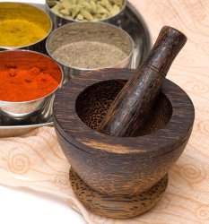 タイの木臼 - 大【直径：約12cm 高さ：約9.5cm】 の通販 - TIRAKITA.COM