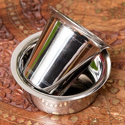 南インドのコーヒーカップとソーサーセット〔直径:約7.7cm〕 - サブ3