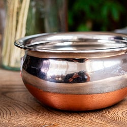 ハンディ - インドの鍋〔直径：約13.3cm　約600ml〕 - サブ2