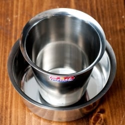 南インドのコーヒーカップとソーサーセット〔直径:約10cm〕 - サブ2