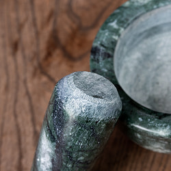 大理石のスパイスグラインダー [直径：約10cm 高さ:約7.5cm] - サブ3