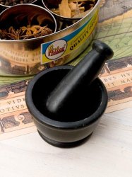 石のスパイスグラインダー [直径：約8cm 高さ:約5cm]の商品写真